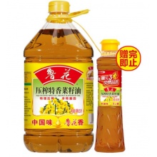 鲁花 食用油 非转基因 物理压榨 特香菜籽油 5L