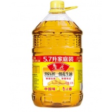 鲁花 食用油 5S 物理压榨 压榨一级 花生油5.7L（新老包装随机发放）