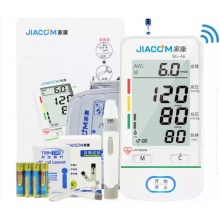 家康 血压血糖一体机 血压仪 语音播报 血压血糖测量仪家用 血压计 医用 上臂式测量血压血糖仪器 血压表+臂带+电源线+50片血糖试纸条+采血针，货源有限，按预定顺序发货。